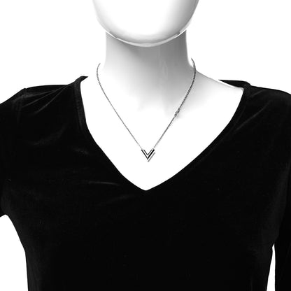 Louis Vuitton Metal Essential V Supple Necklace Silver 2 of 6