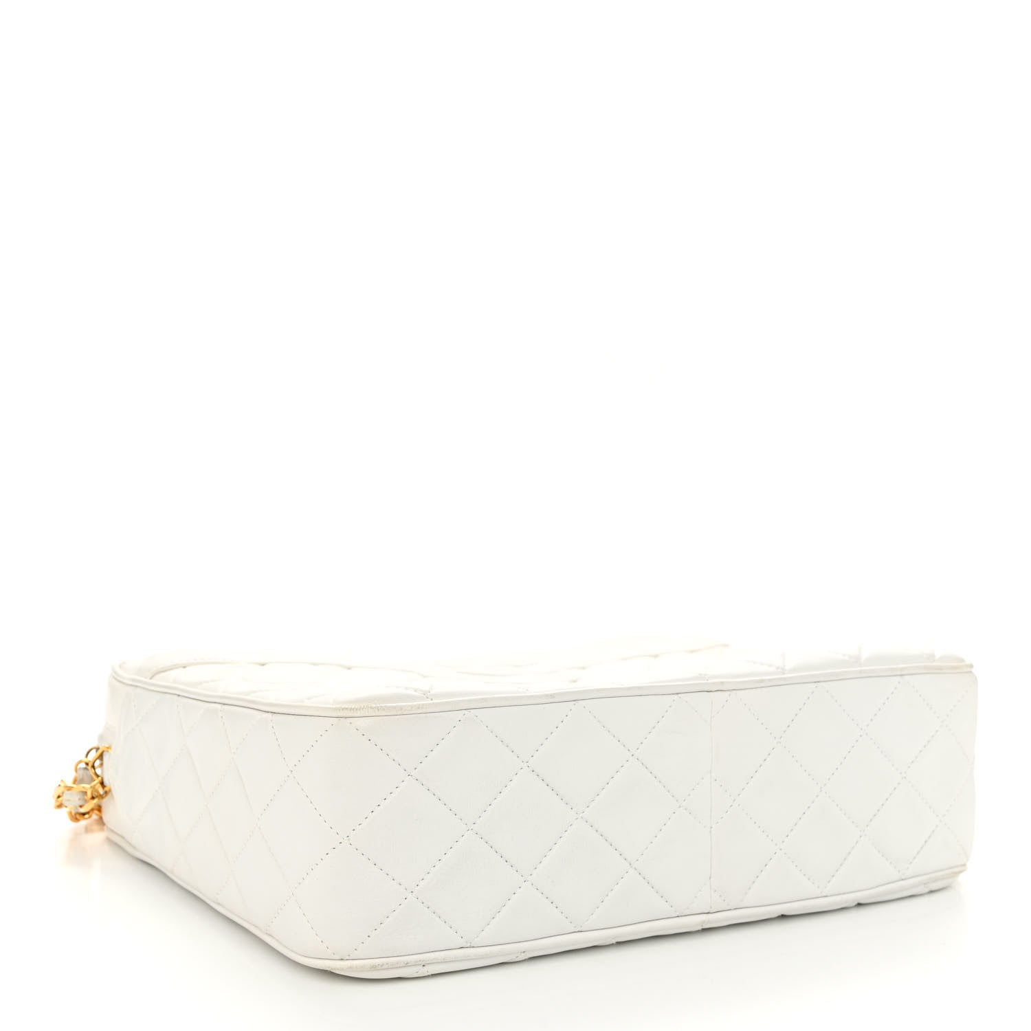 Chanel Lambskin Quilted Tassel Camera Case White 4 of 11