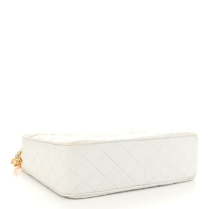 Chanel Lambskin Quilted Tassel Camera Case White 4 of 11