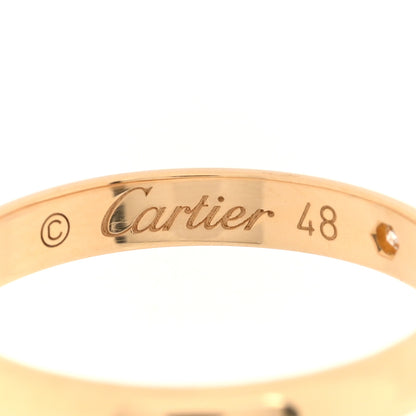 Cartier 18K Yellow Gold Diamond 2.6mm 1895 Wedding Band Ring 48 4.5 4 of 5