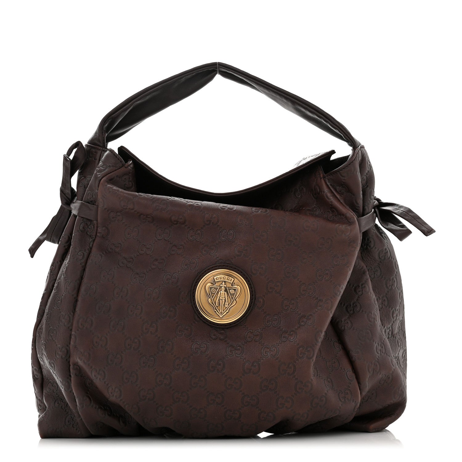 Gucci Guccissima Medium Hysteria Tote Chocolate 1 of 9
