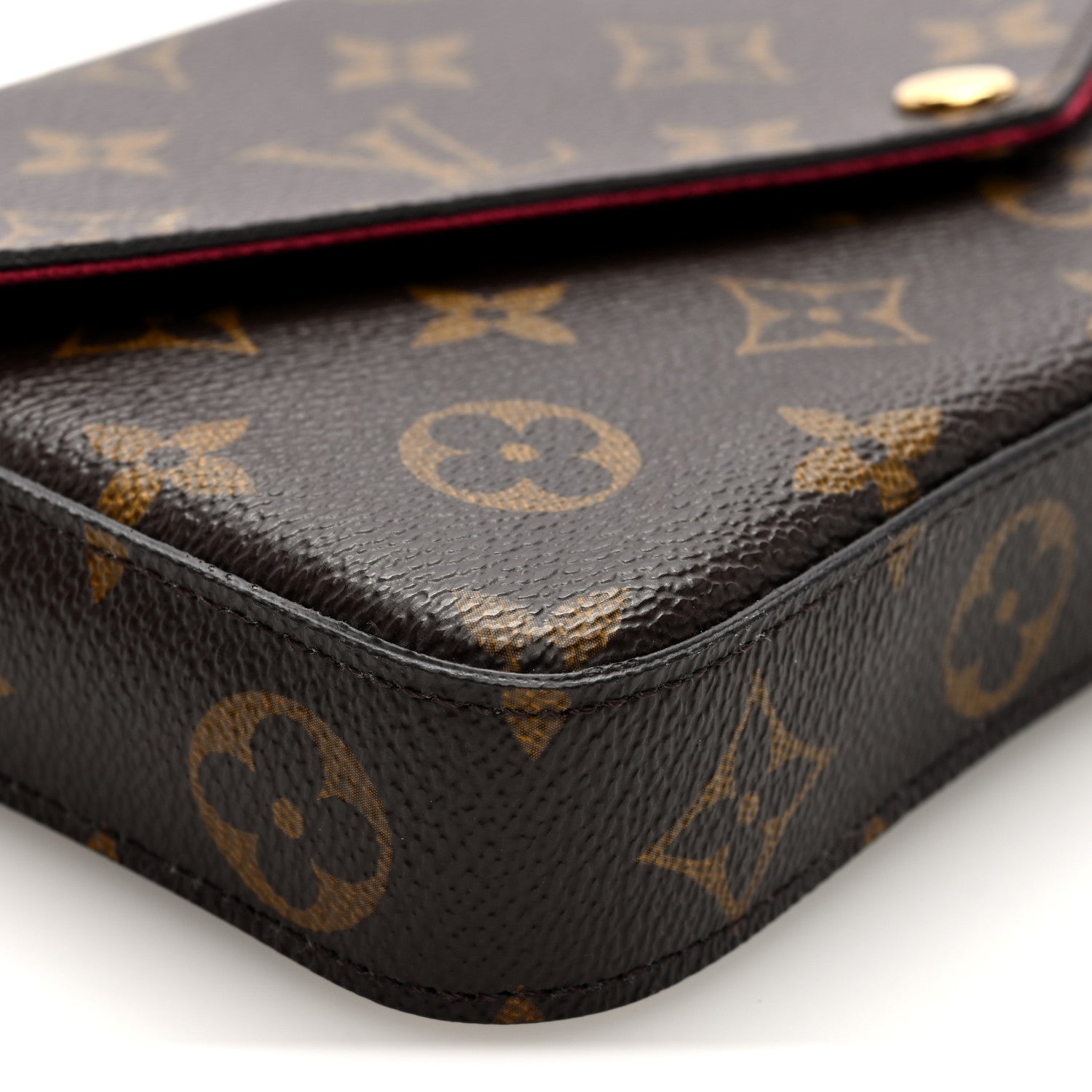 Louis Vuitton Monogram Pochette Felicie Chain Wallet Fuchsia 8 of 10