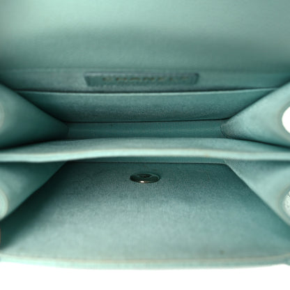 Chanel Caviar Quilted North South Boy Flap Light Blue 5 of 9