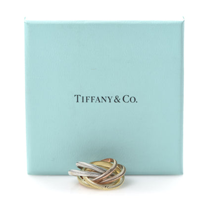 Tiffany 18K Yellow Pink White Gold Six-Band Rolling Ring 49 4.75 5 of 5