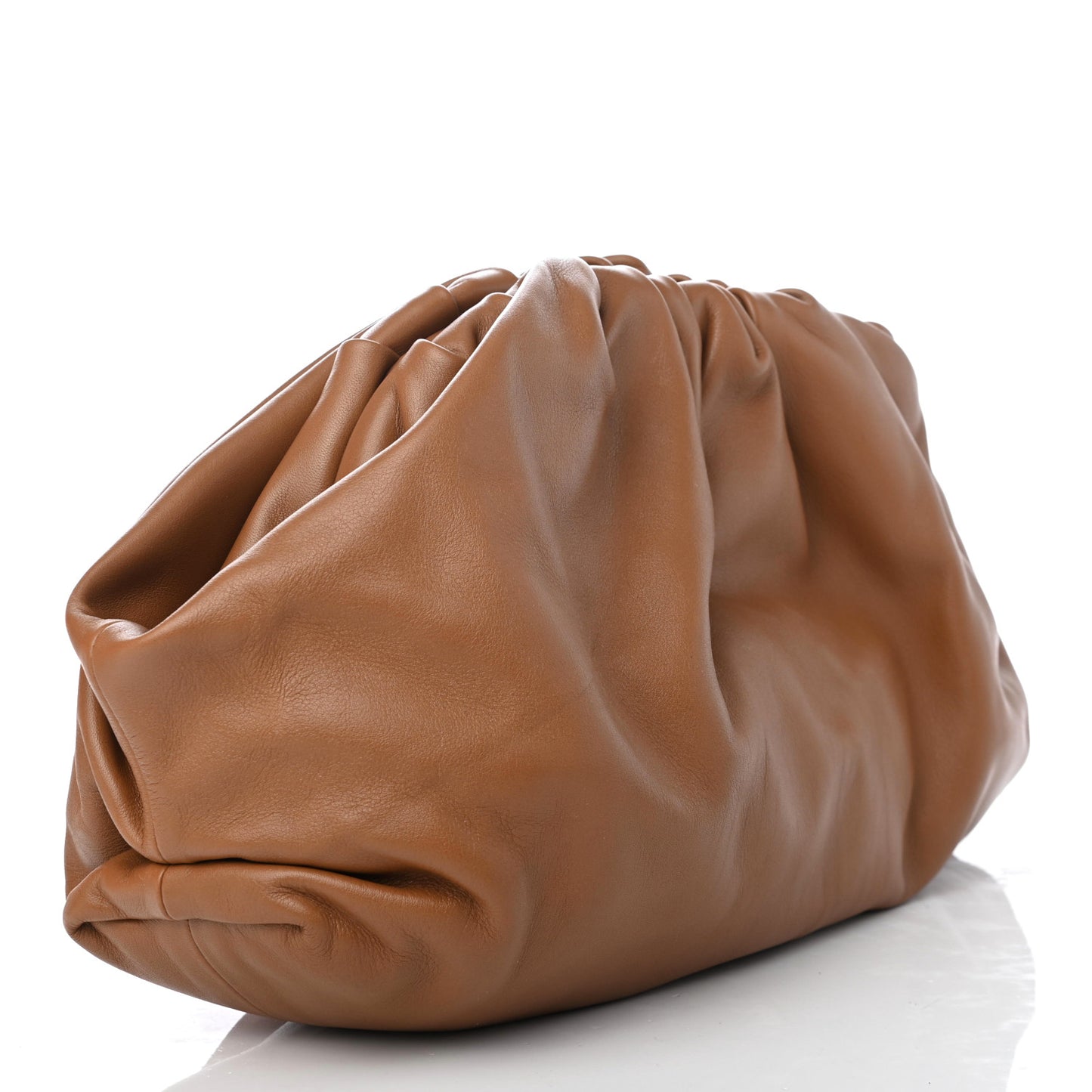 Smooth Butter Calf The Pouch Oversized Clutch Cammello