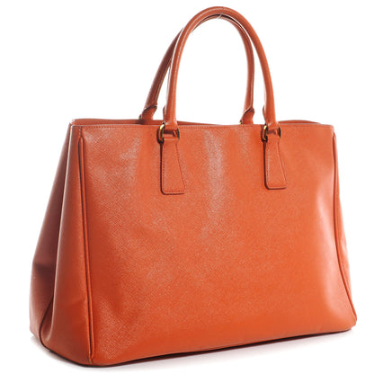 Prada Saffiano Lux Large Tote Papaya 3 of 9
