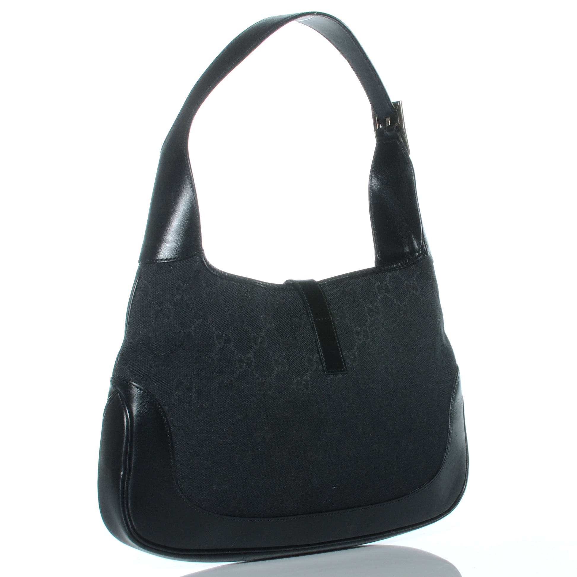 Gucci Monogram Small Jackie O Hobo Black 3 of 7