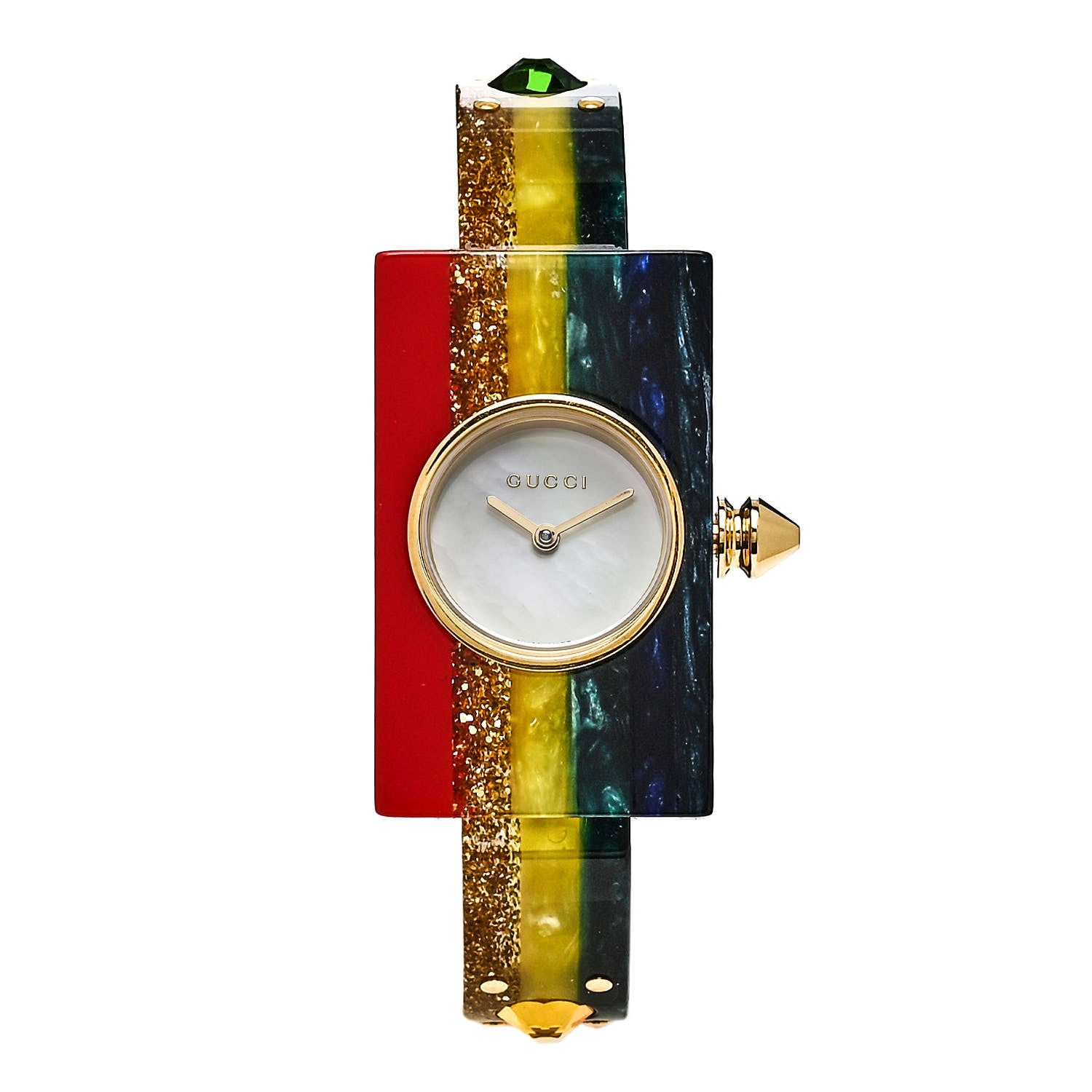 時計 GUCCI MATHER OF PEARL Gucci Stainless Steel Plexiglass Mother of Pearl 24mm