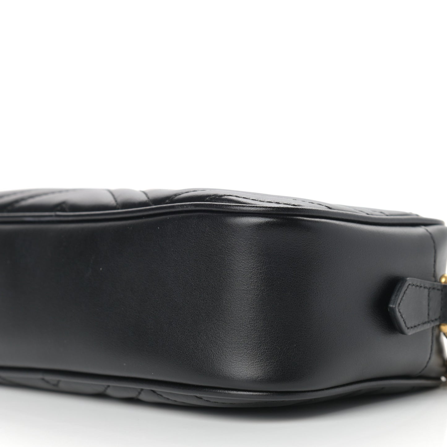 Calfskin Matelasse Small GG Marmont Chain Shoulder Bag Black