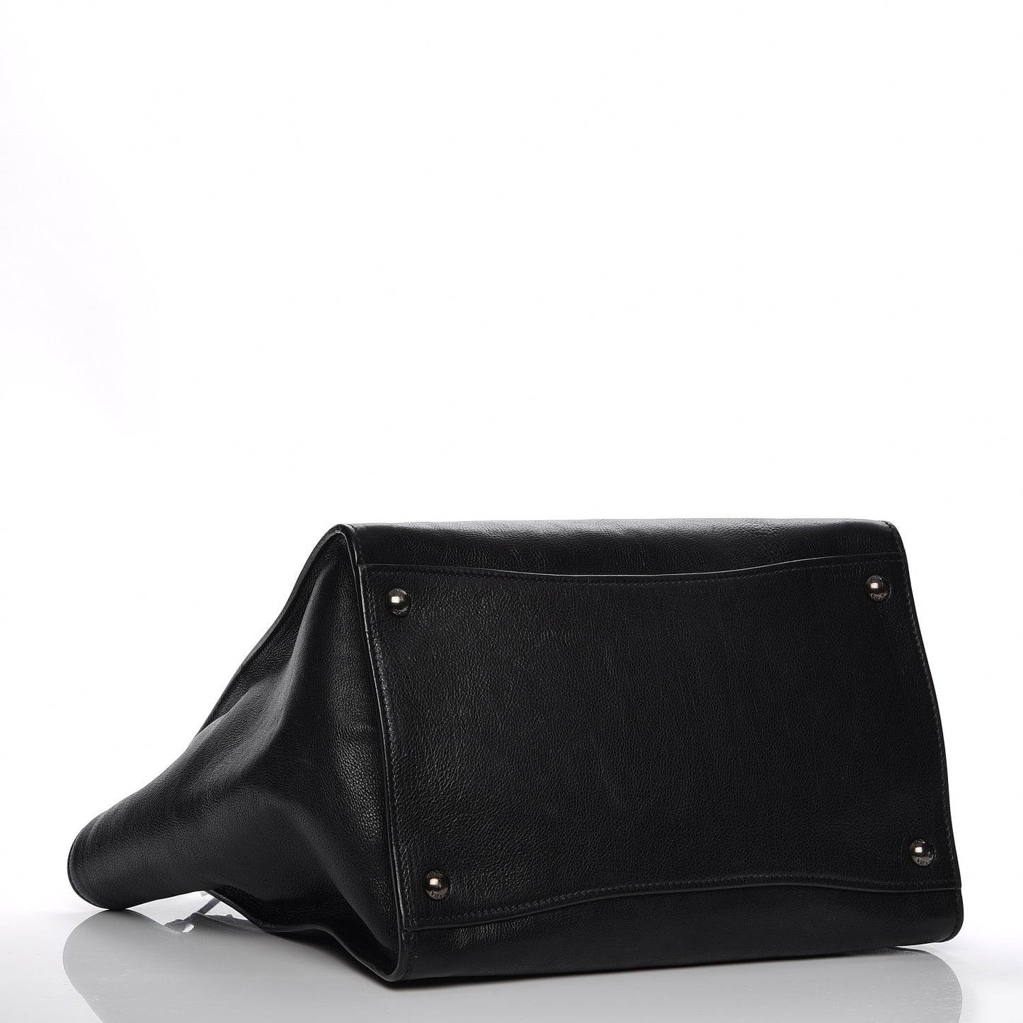 Glace Calf Twin Pocket Tote Nero Black