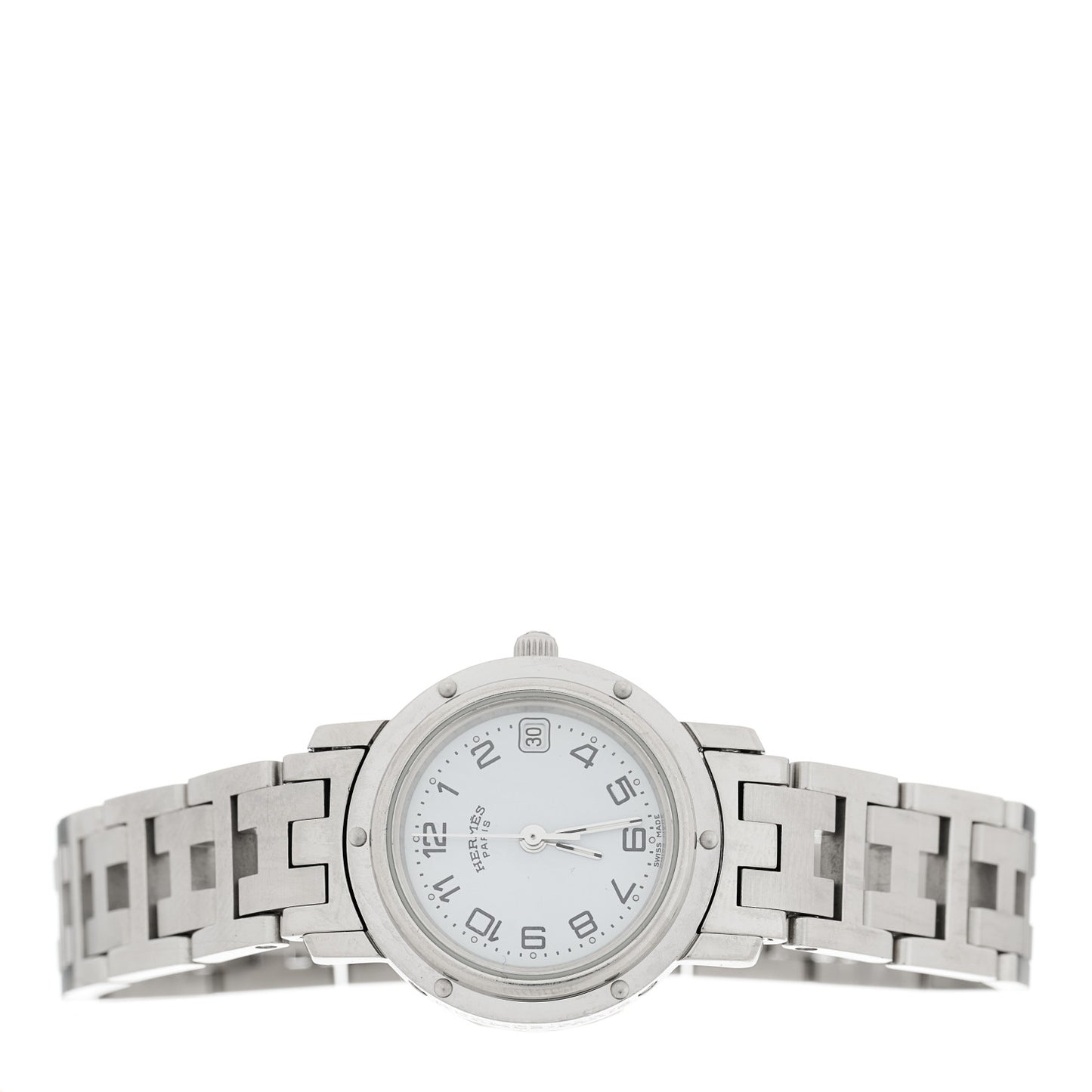 Stainless Steel 24mm Clipper Quartz Watch White