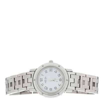 Hermes Stainless Steel 24mm Clipper Quartz Watch White 2 of 4