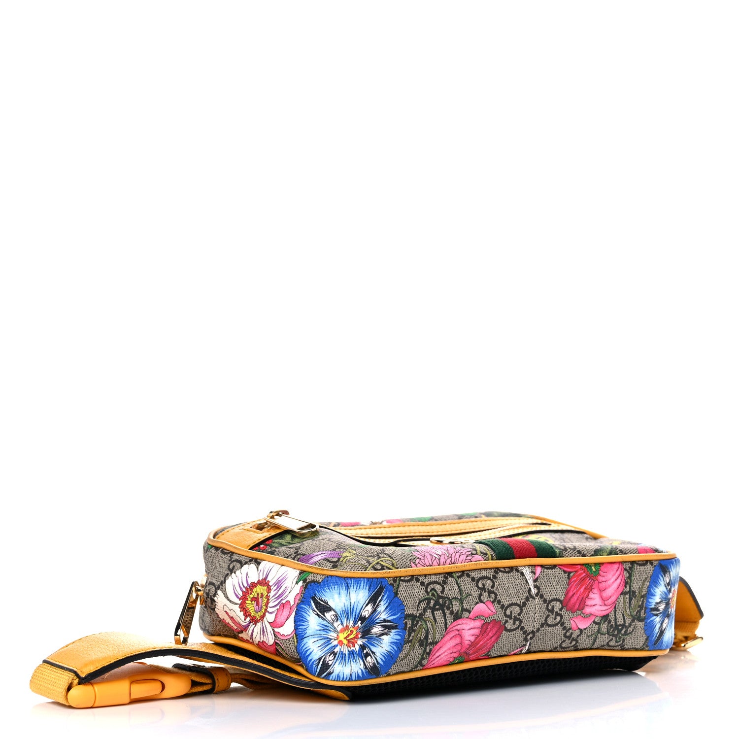 Gucci GG Supreme Monogram Flora Medium Ophidia Belt Bag Beige Multicolor Crop 4 of 18