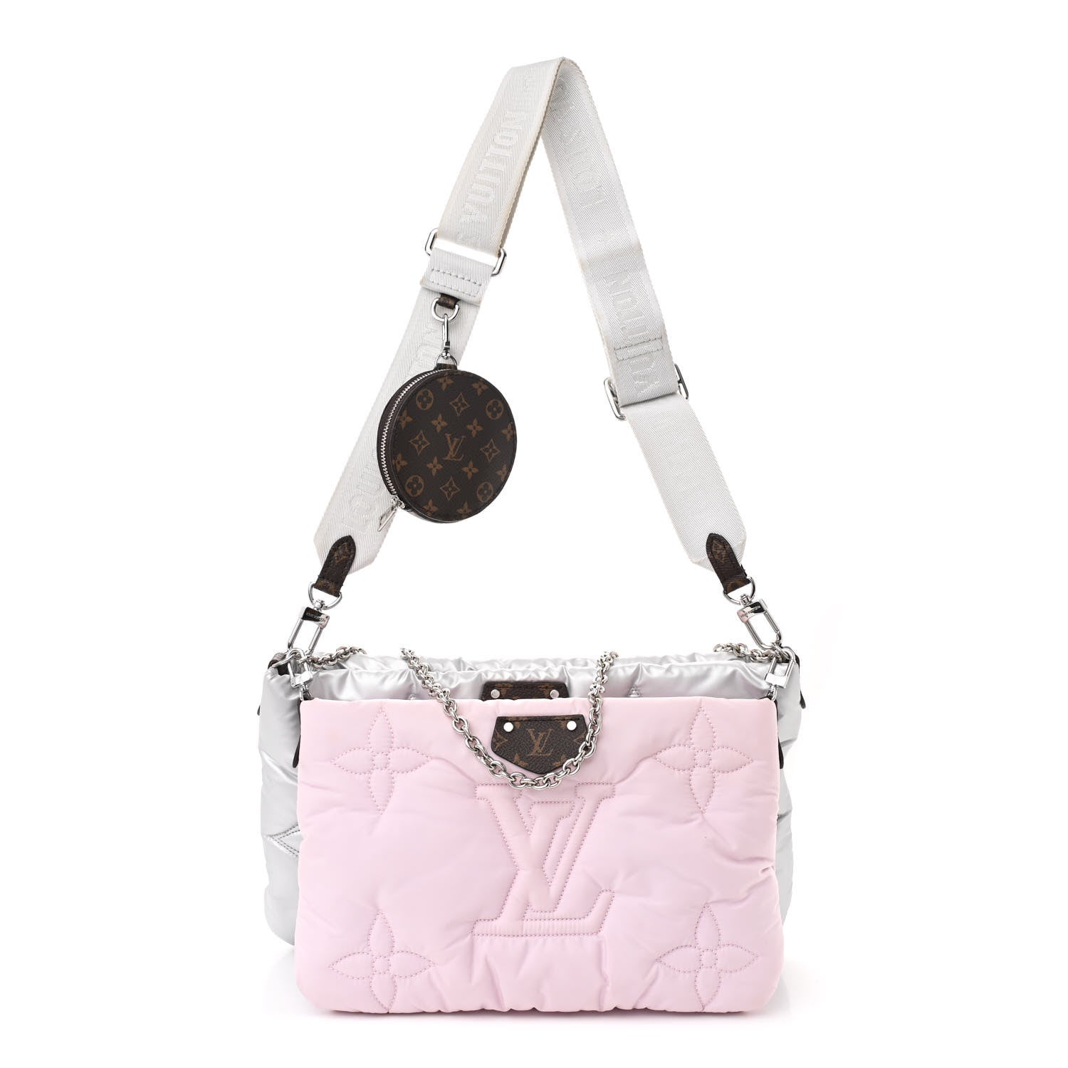 Louis Vuitton Econyl Monogram Pillow Maxi Multi Pochette Accessories Silver Pale Pink 1 of 10