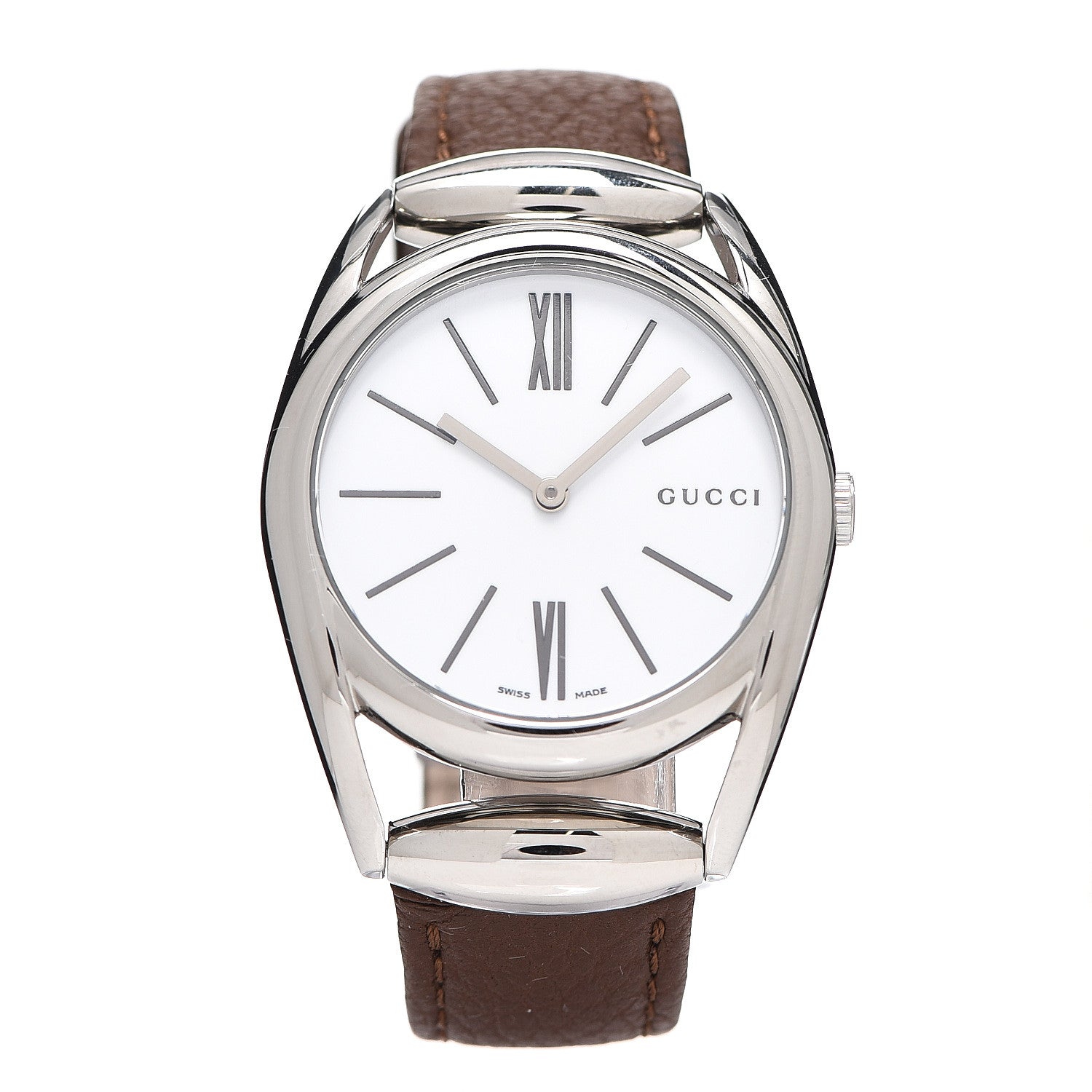 Gucci Stainless Steel Calfskin 34mm Horsebit Quartz Watch 1 of 6