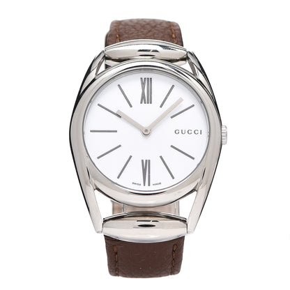 Gucci Stainless Steel Calfskin 34mm Horsebit Quartz Watch 1 of 6