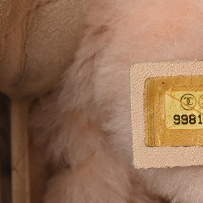 Chanel Shearling Quilted Mademoiselle Tote Beige 7 of 8