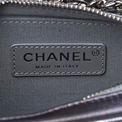 Chanel Metallic Lambskin Like A Wallet Flap Silvery Black 7 of 17