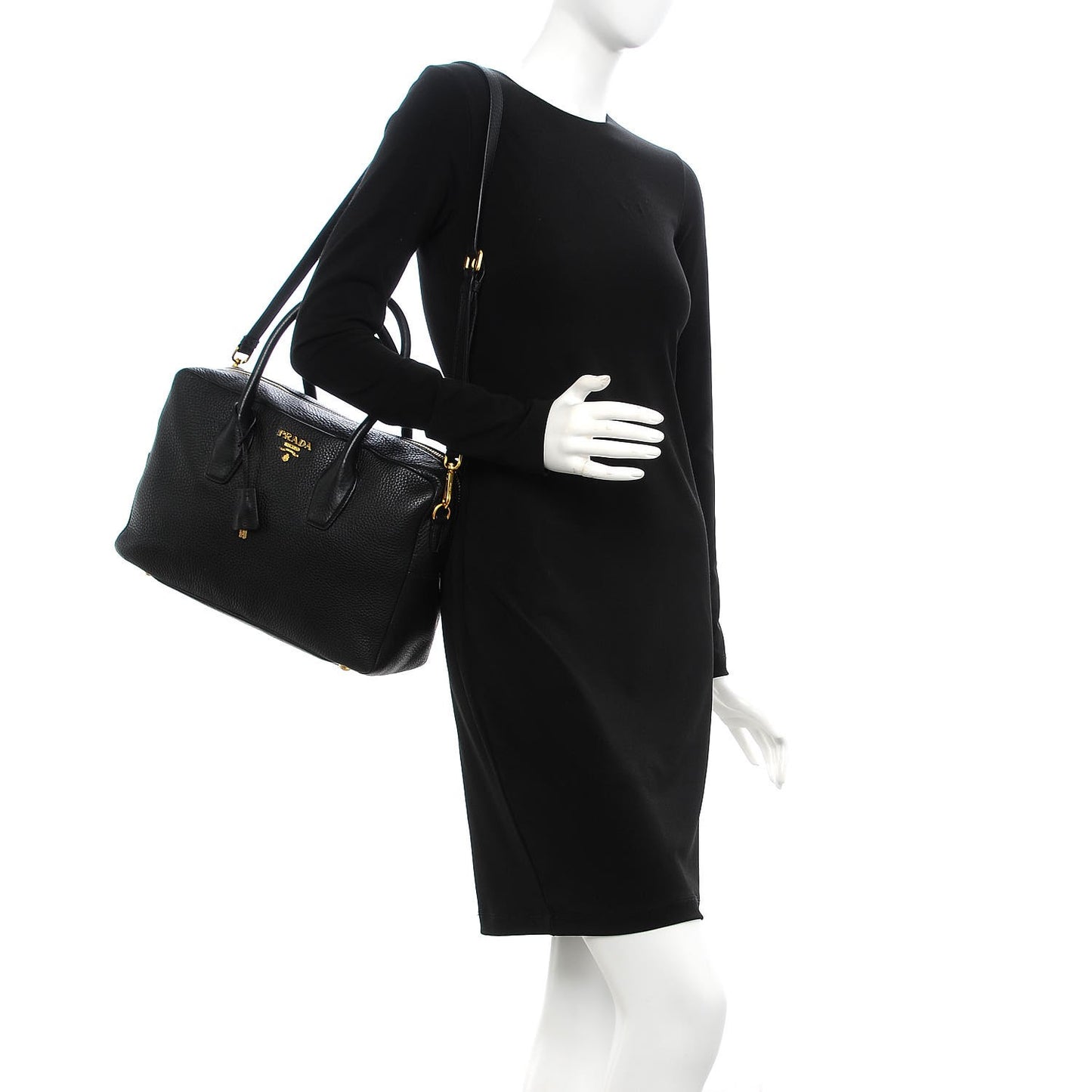 Vitello Daino Bauletto Nero Black