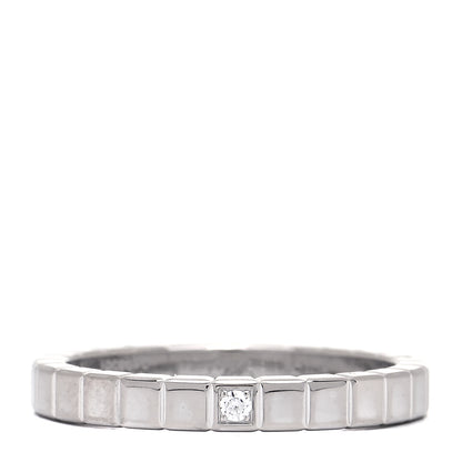 Chopard 18K White Gold Diamond Ice Cube Band Ring 47 4 1 of 5