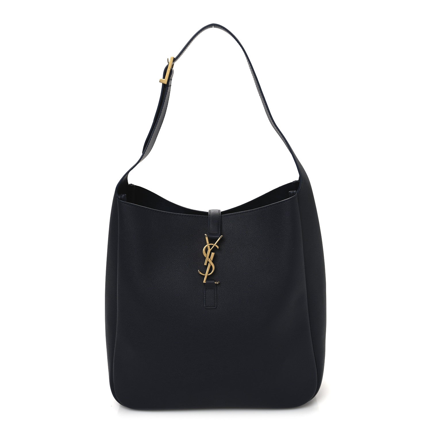 Saint Laurent Supple Calfskin Large Le 5 A 7 Soft Hobo Bleu Abysse 1 of 10