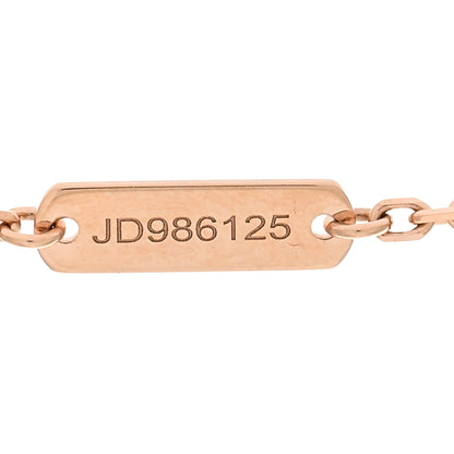 Van Cleef & Arpels 18K Rose Gold Diamond Silver Obsidian Vintage Alhambra Pendant Necklace 4 of 4