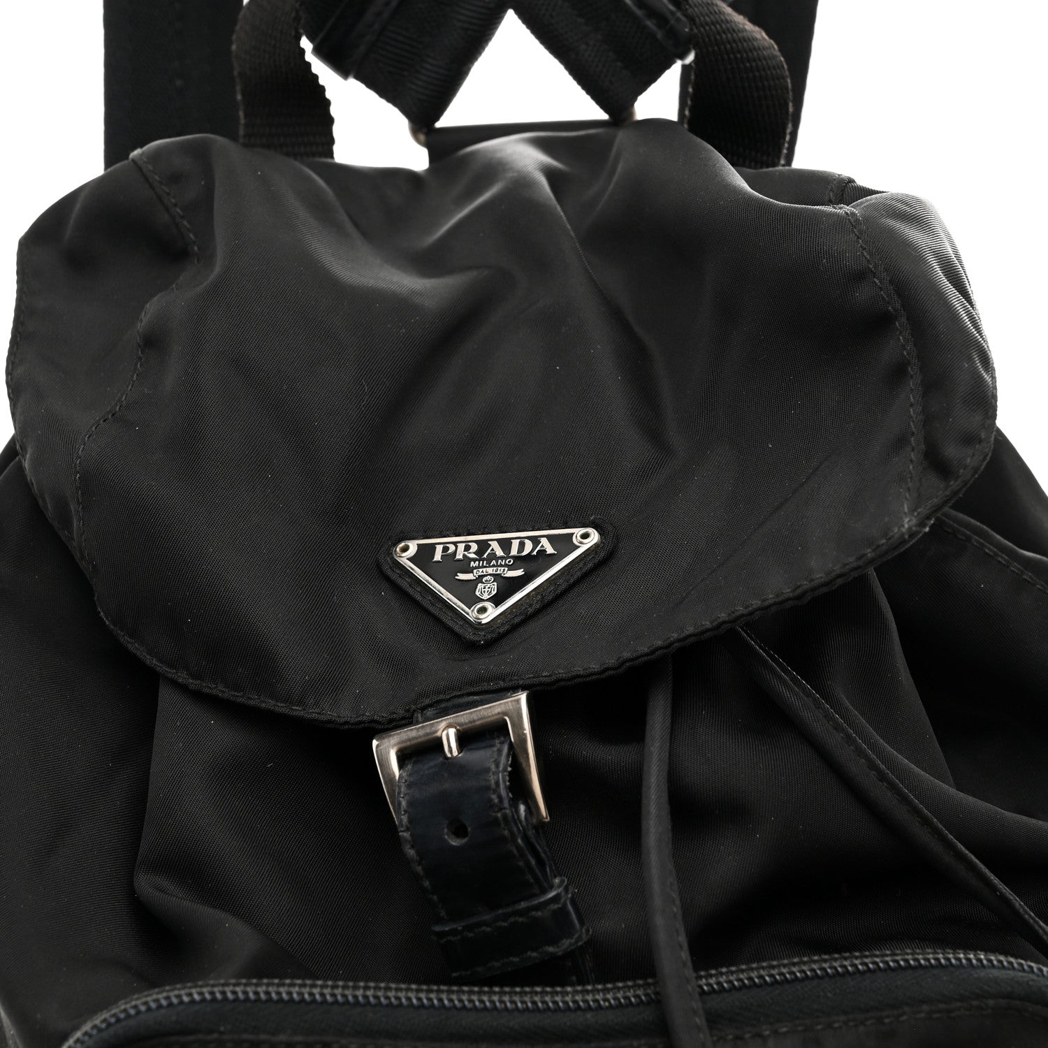Prada Tessuto Nylon Vela Cinch Backpack Black 1862176 – FASHIONPHILE