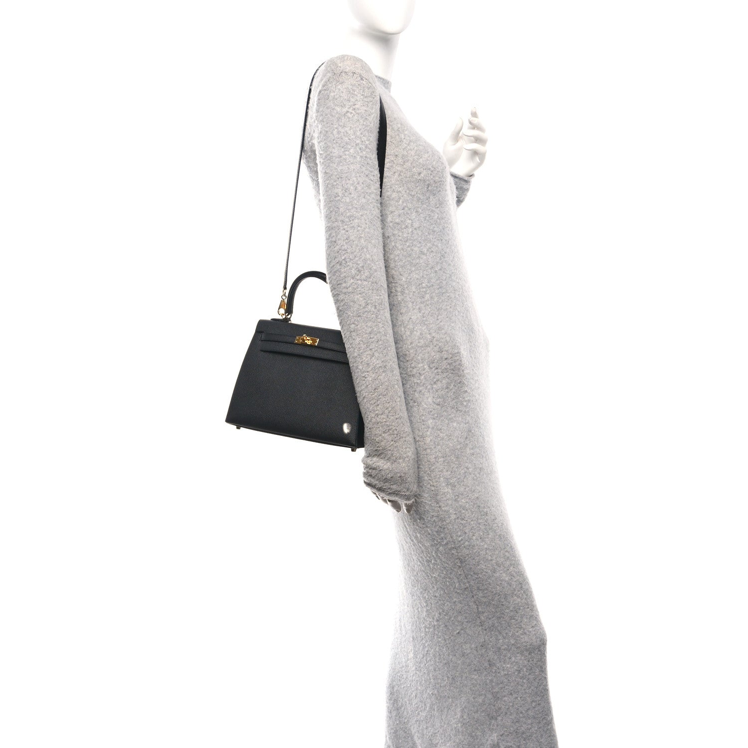 Hermes Epsom Kelly Sellier 25 Black 2 of 10