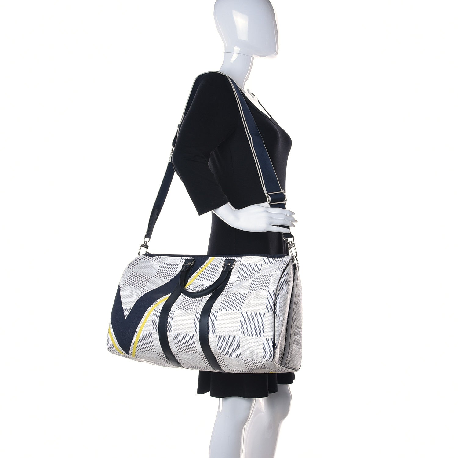 Louis Vuitton Damier Azur Latitude America's Cup Keepall Bandouliere 45 2 of 14