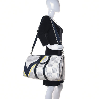 Louis Vuitton Damier Azur Latitude America's Cup Keepall Bandouliere 45 2 of 14