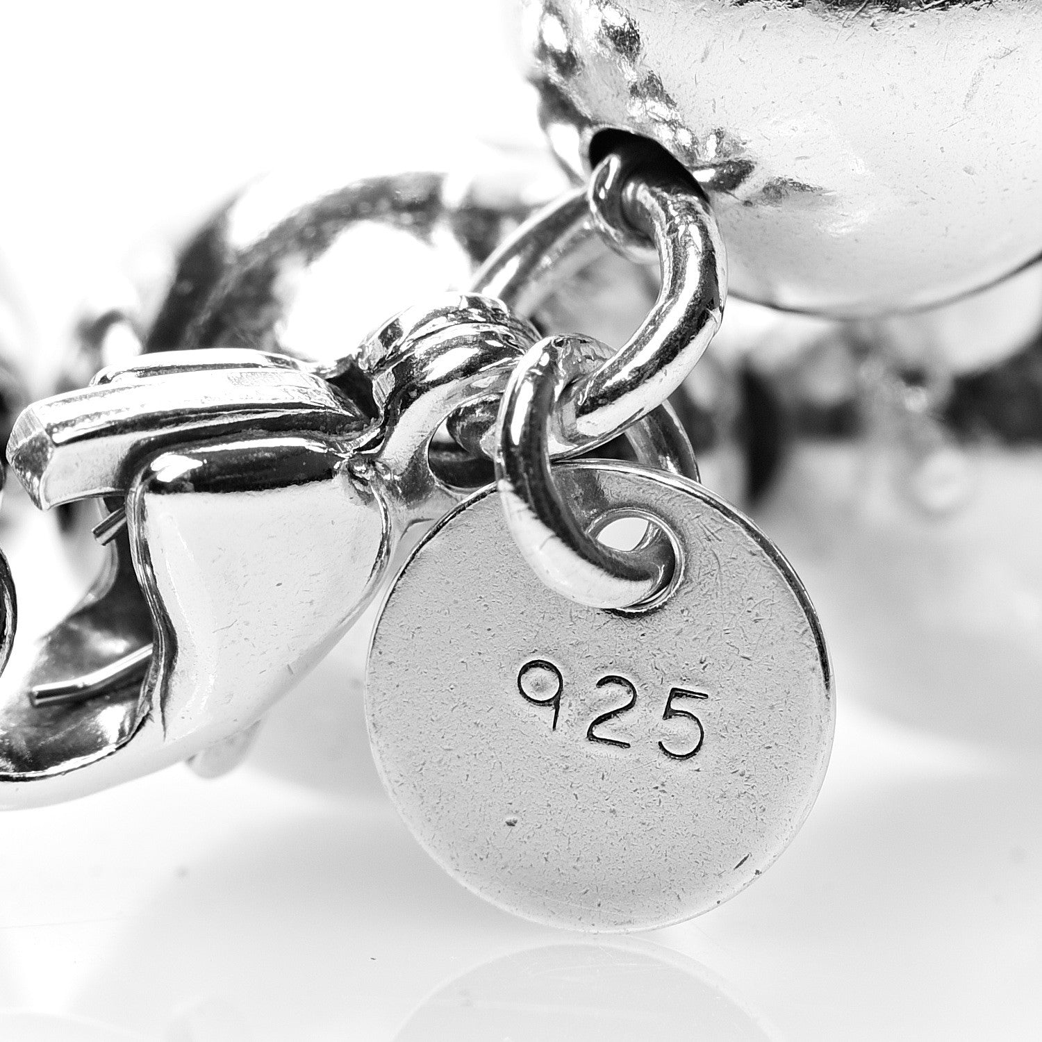 Tiffany Sterling Silver 10mm HardWear Ball Bracelet 4 of 7