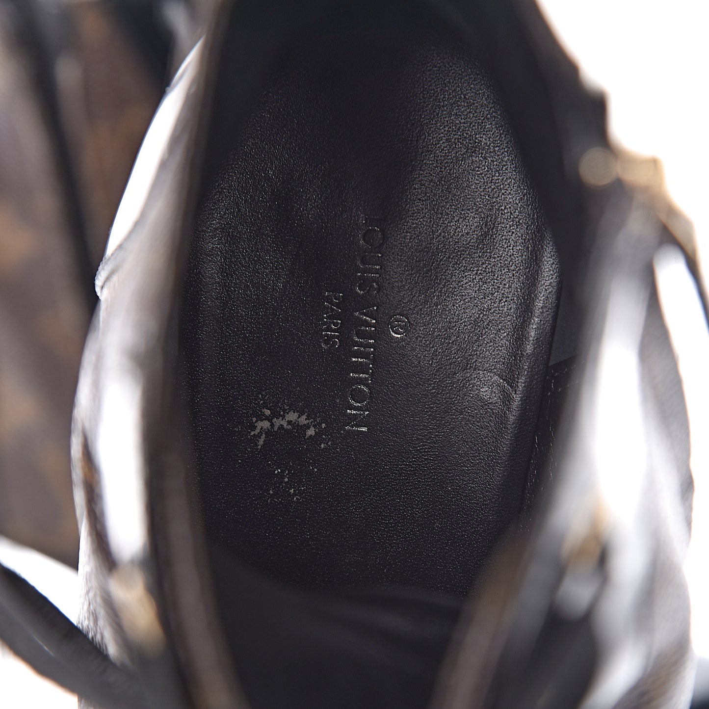 Patent Calfskin Monogram Star Trail Ankle Boots 39.5 Black