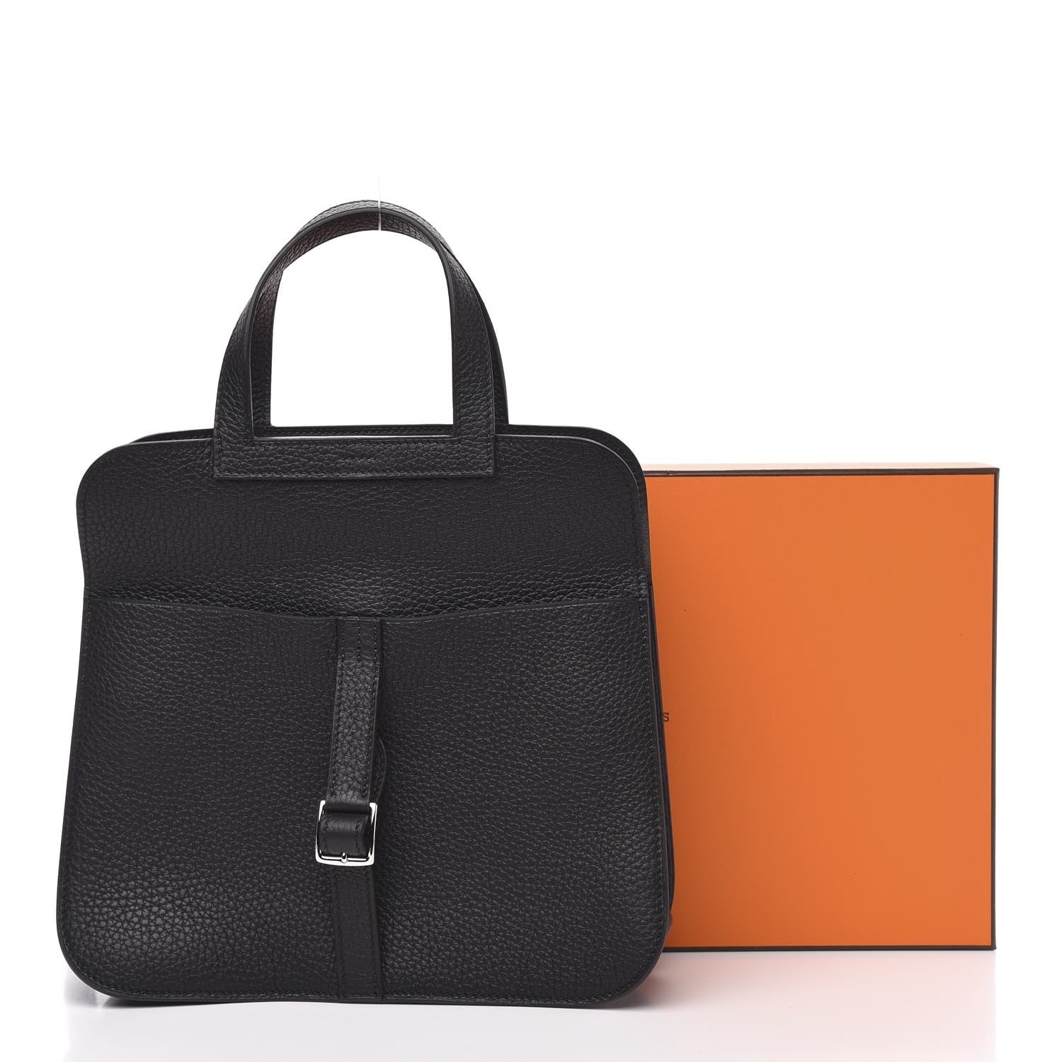 Hermes Taurillon Clemence Halzan 25 Black 12 of 12