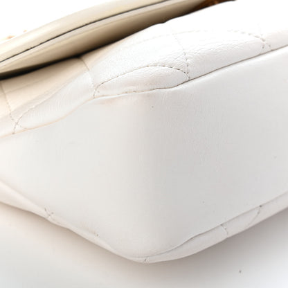 Chanel Lambskin Quilted Small La Parisienne Top Handle Flap White 7 of 10