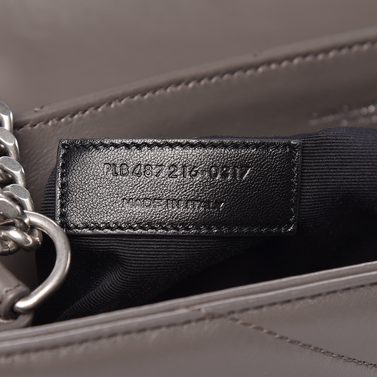 Saint Laurent Calfskin Y Quilted Monogram Medium Loulou Chain Satchel Earth 8 of 10