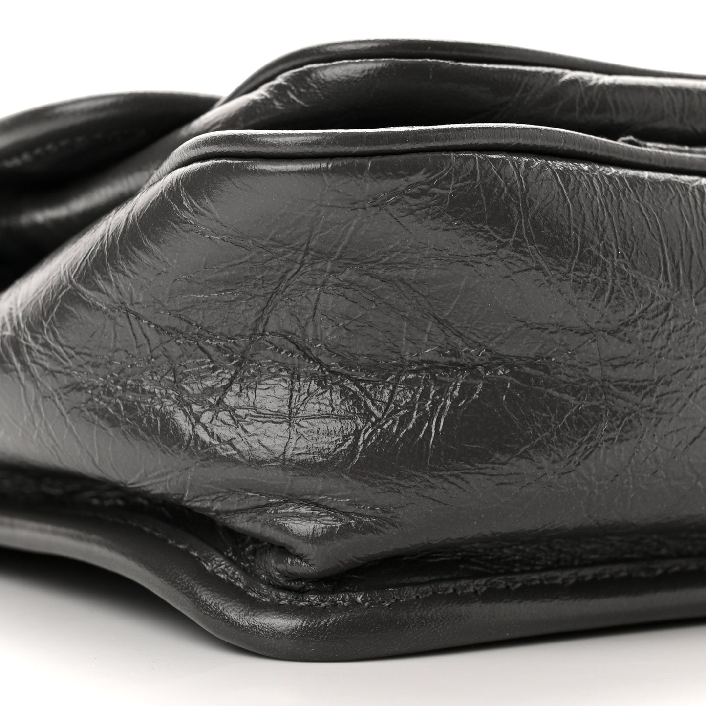 Crinkled Calfskin Matelasse Monogram Baby Niki Chain Satchel Storm
