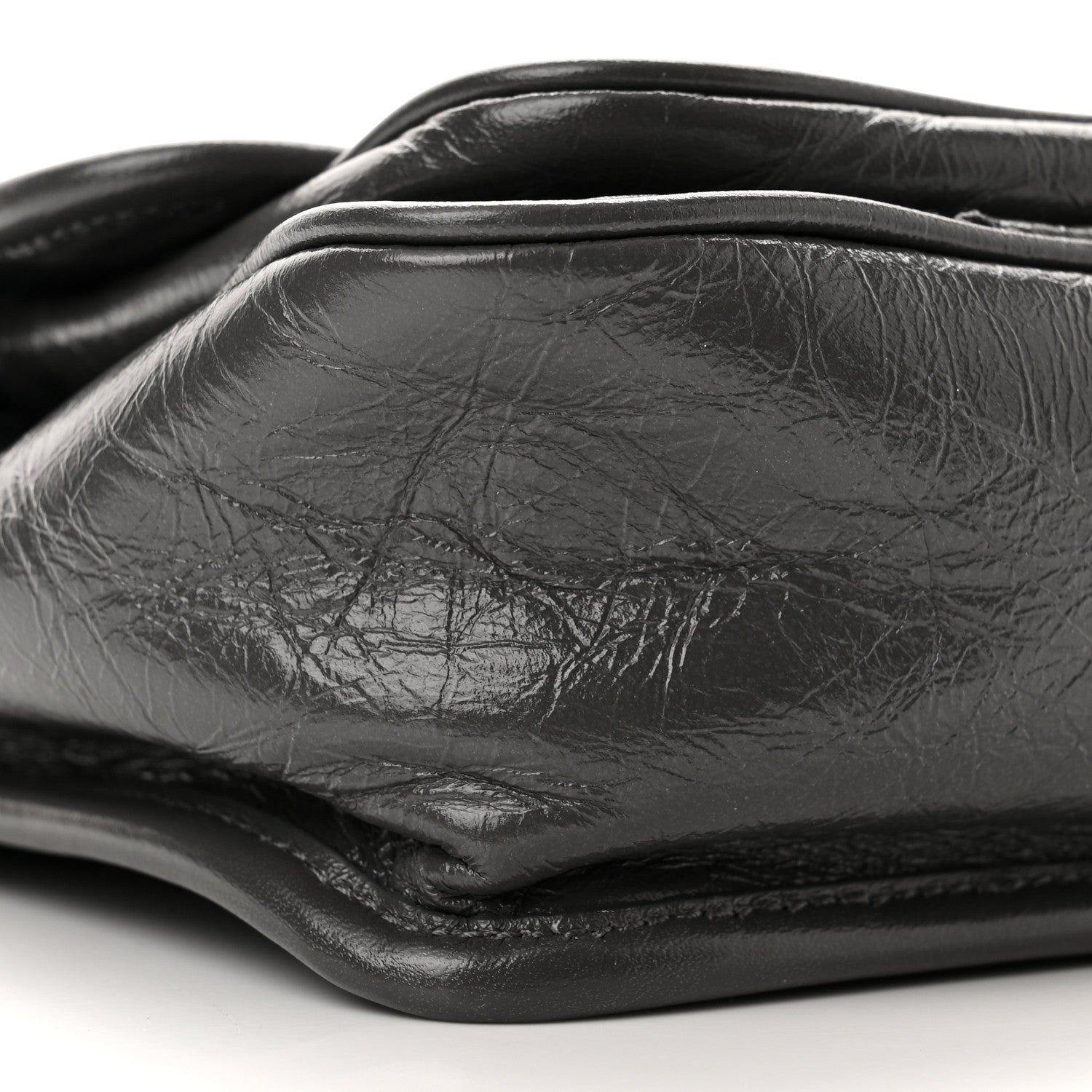 Saint Laurent Crinkled Calfskin Matelasse Monogram Baby Niki Chain Satchel Storm 8 of 10