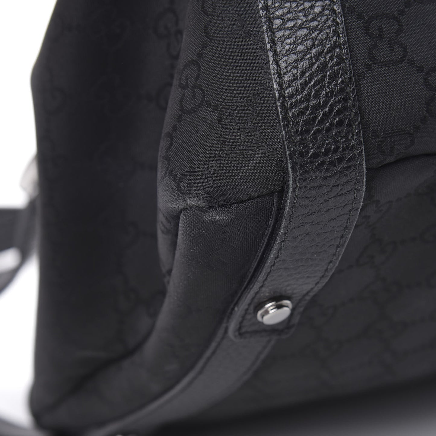 Nylon Monogram Medium Abbey Shoulder Bag Black