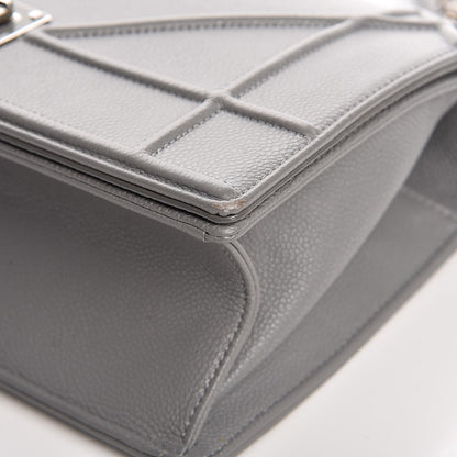 Christian Dior Grained Calfskin Medium Diorama Flap Bag Gris 9 of 11