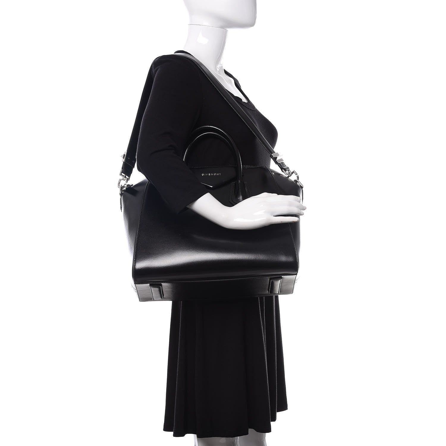 Givenchy Shiny Lord Calfskin Medium Antigona Black 2 of 10