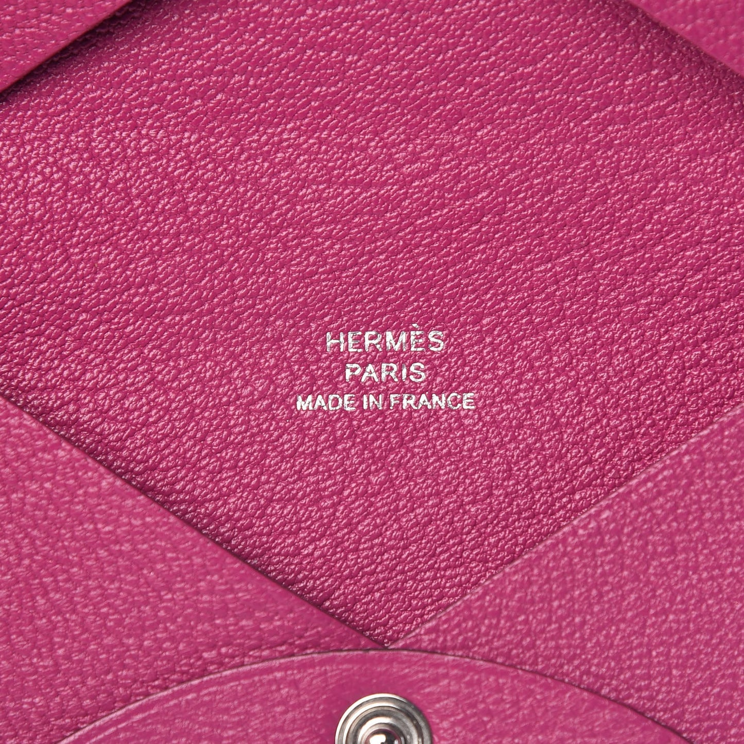 Chevre Mysore Calvi Card Case Rose Pourpre