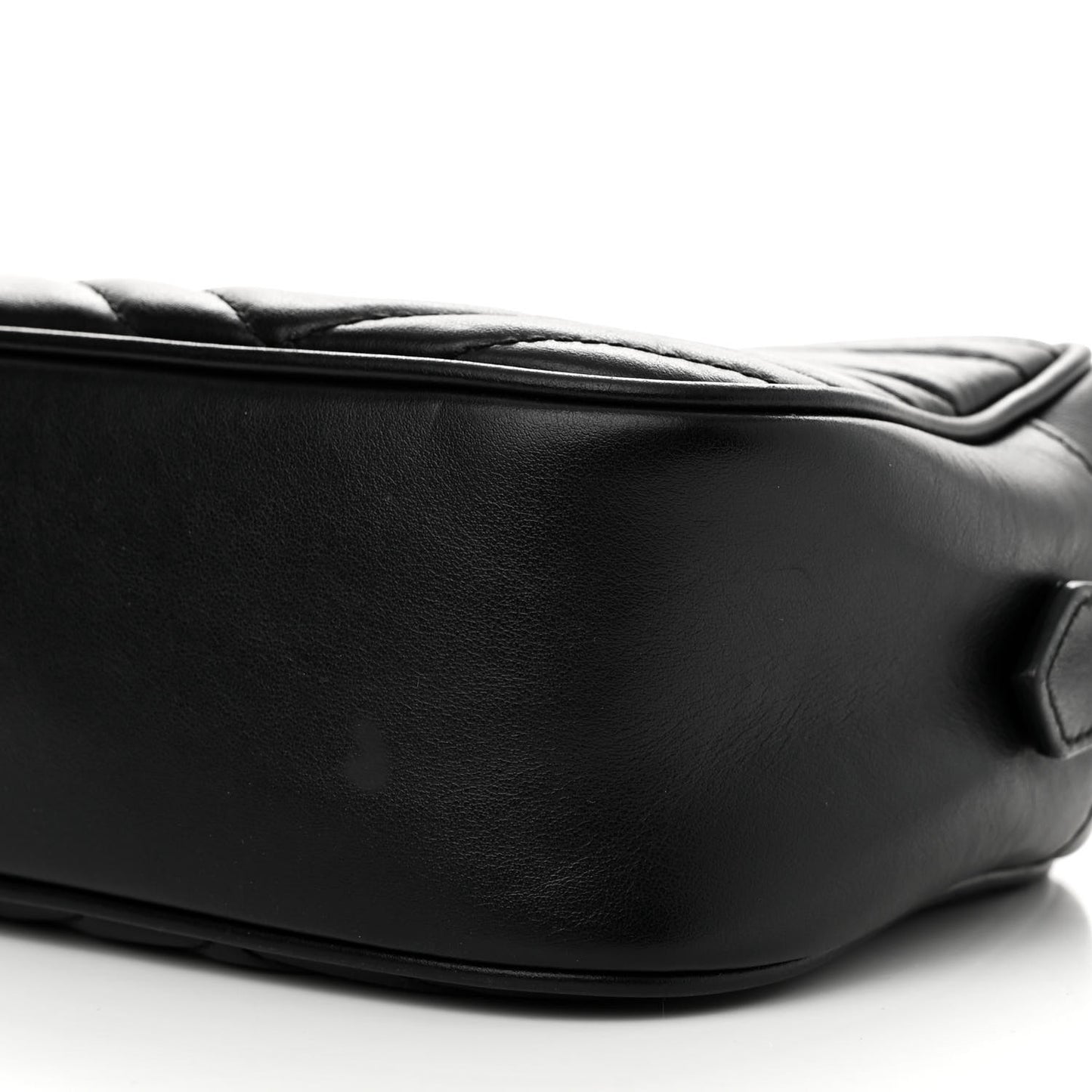 Calfskin Matelasse Small GG Marmont Chain Shoulder Bag Black