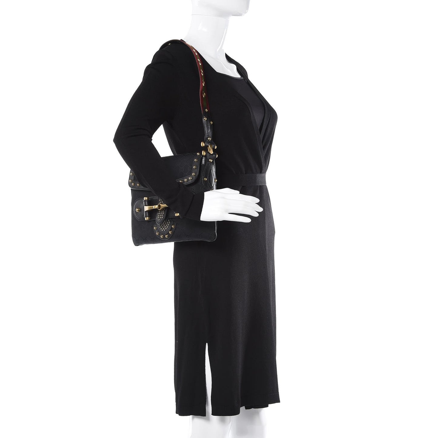 Monogram Studded Pelham Runway Flap Black