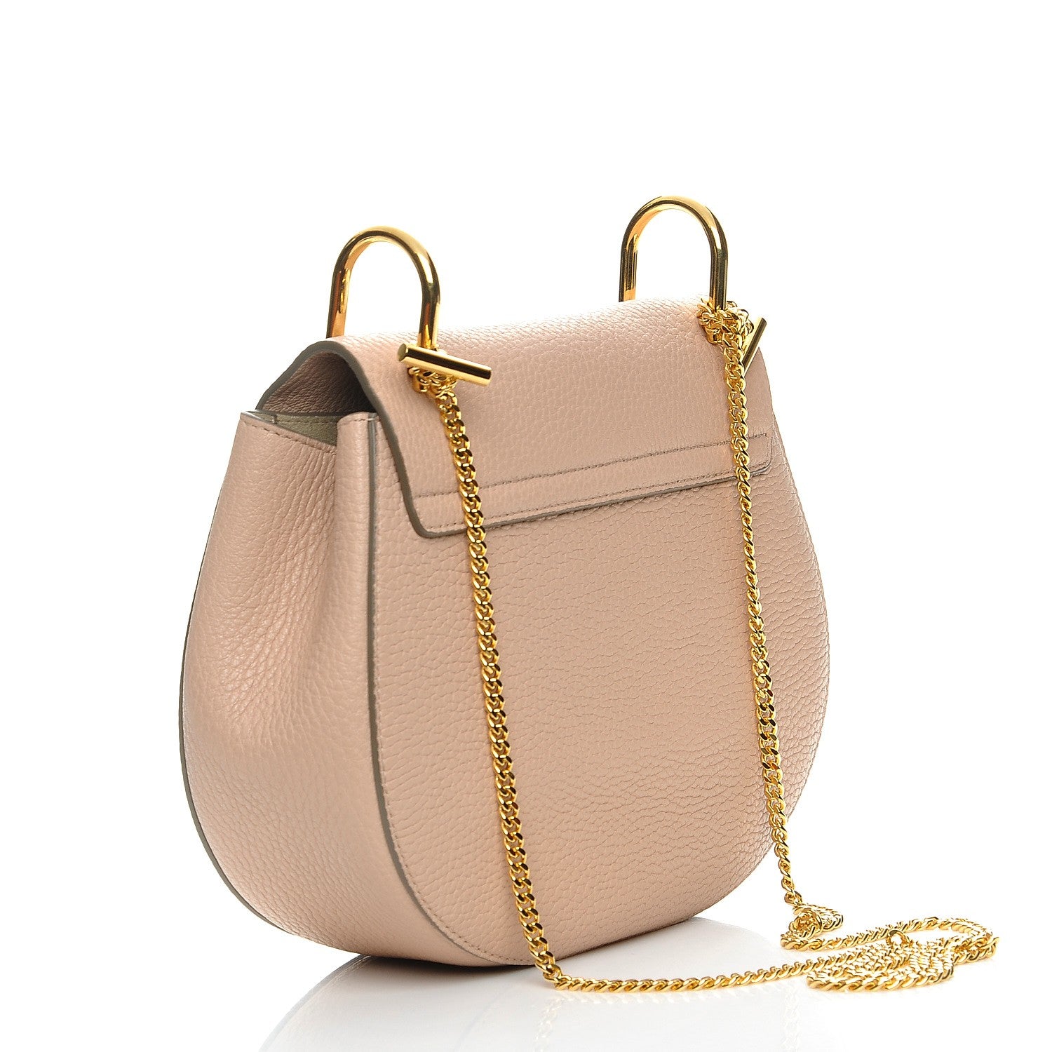 Chloe Grained Lambskin Drew Shoulder Bag Cement Pink 3 of 7