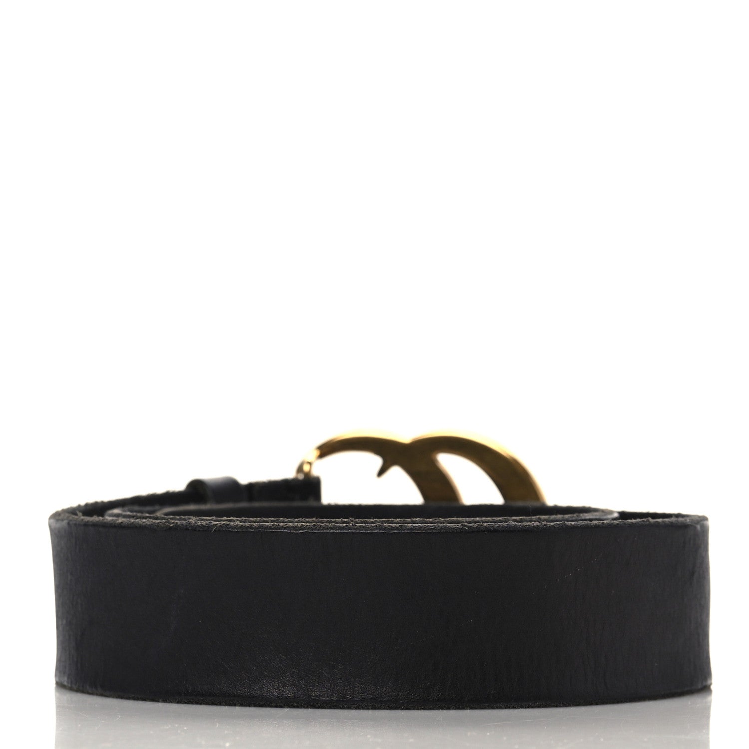 Gucci Faded Calfskin Double G 40mm Belt 80 32 Black 3 of 7