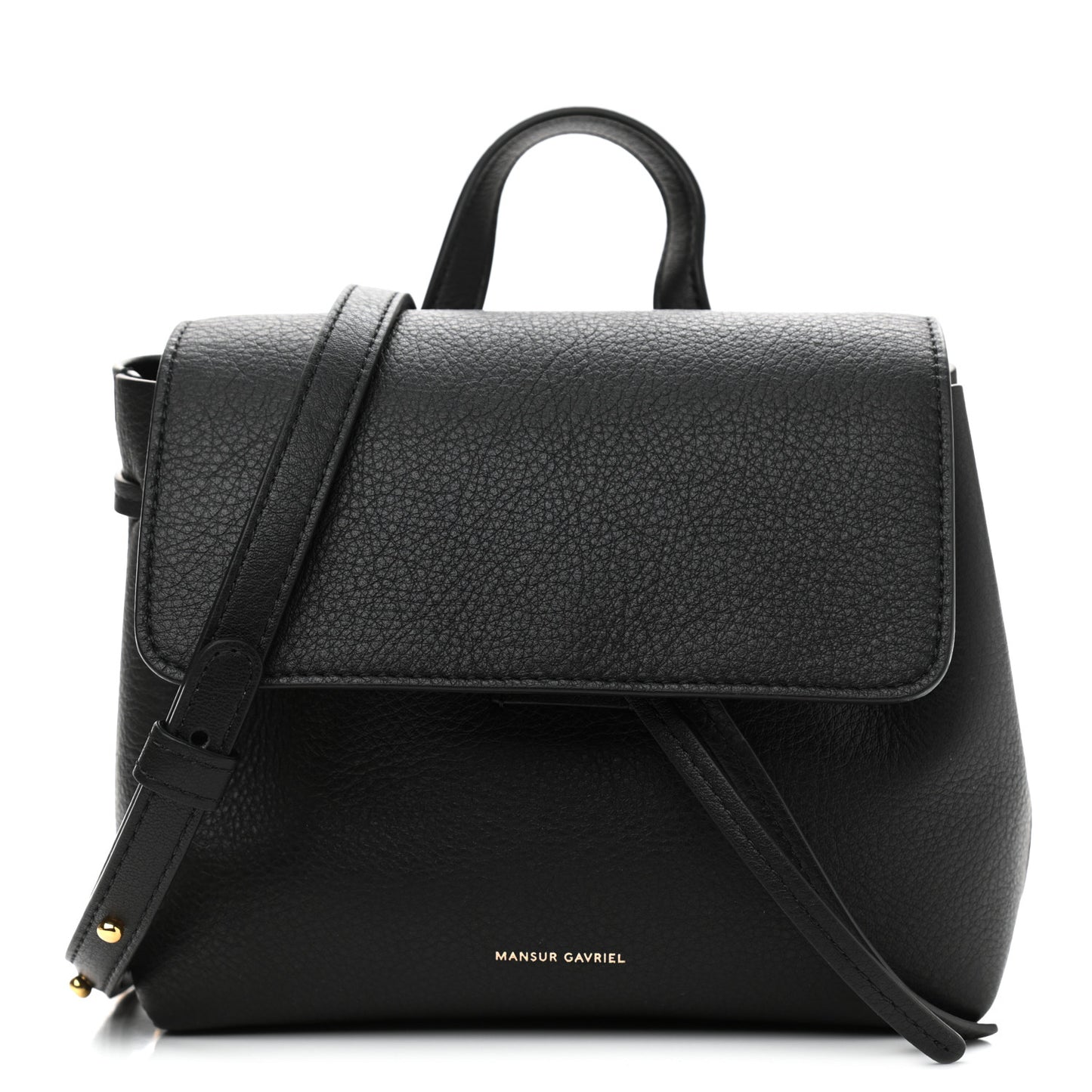 Calfskin Mini Lady Bag Black