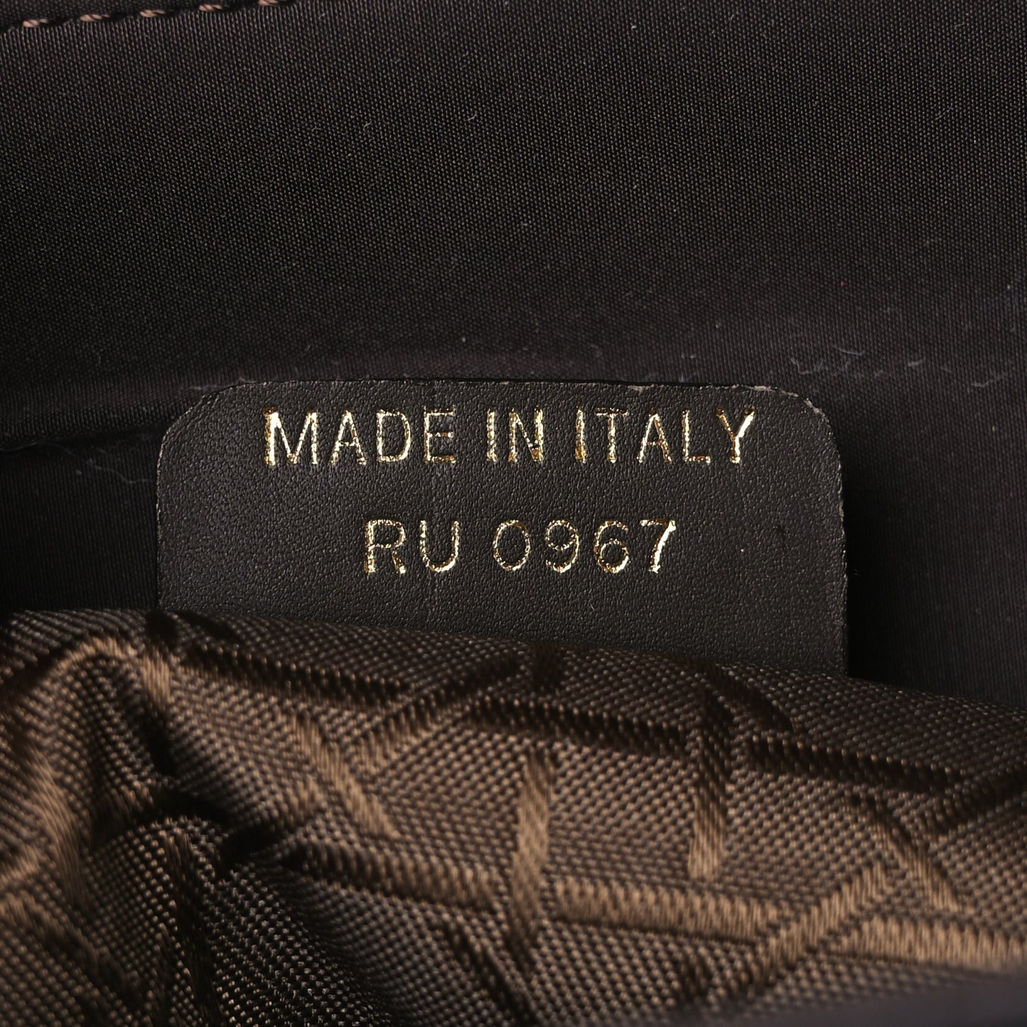 Nylon Cannage Shoulder Bag Marron Fonce
