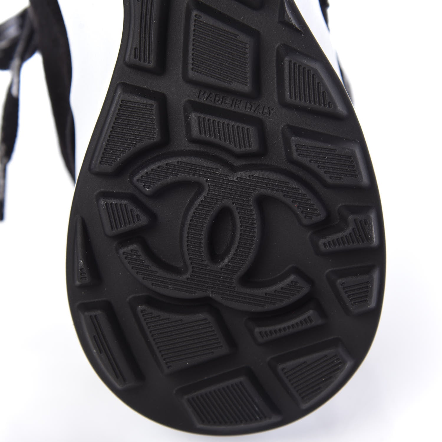 Chanel Suede Goatskin CC Sneakers 36.5 Black 8 of 10