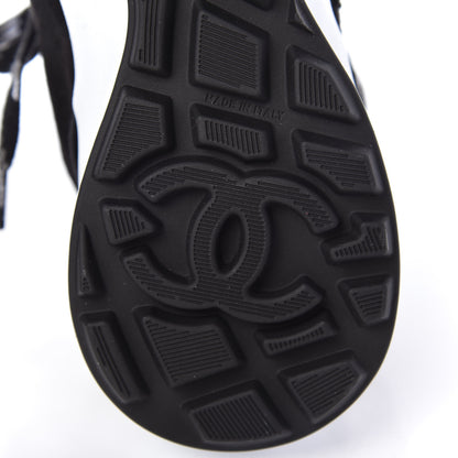 Chanel Suede Goatskin CC Sneakers 36.5 Black 8 of 10