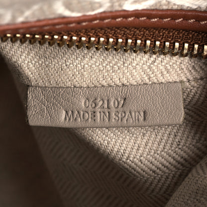 Loewe Jacquard Anagram Calfskin Small Cubi Bag Ecru Tan 7 of 10